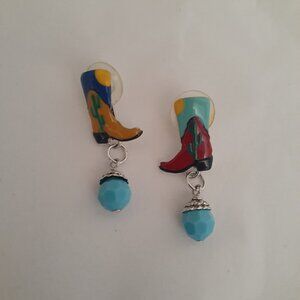 Lunch at the Ritz Cowboy Boot Earrings